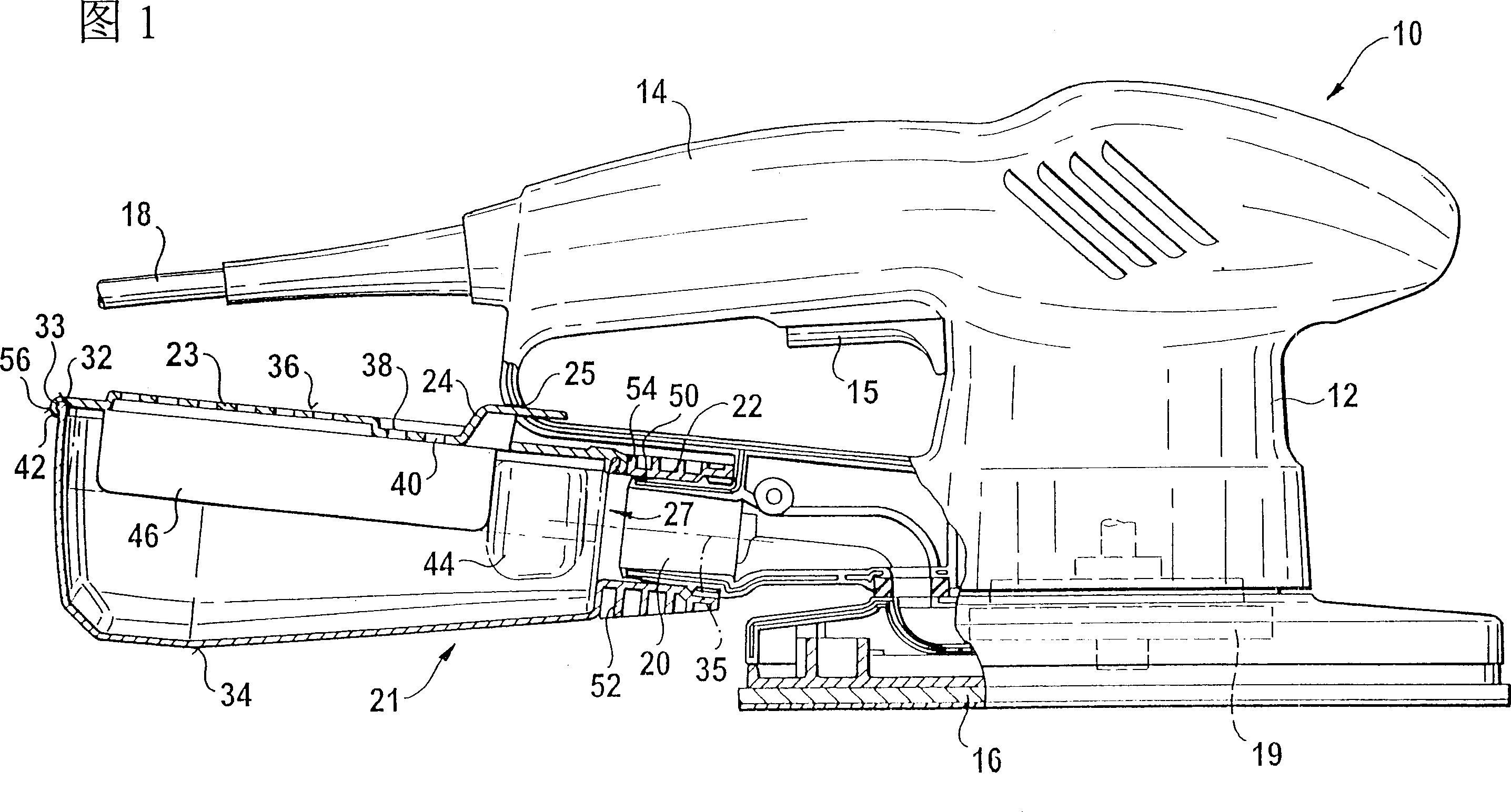 Hand-held tool with dust extractor