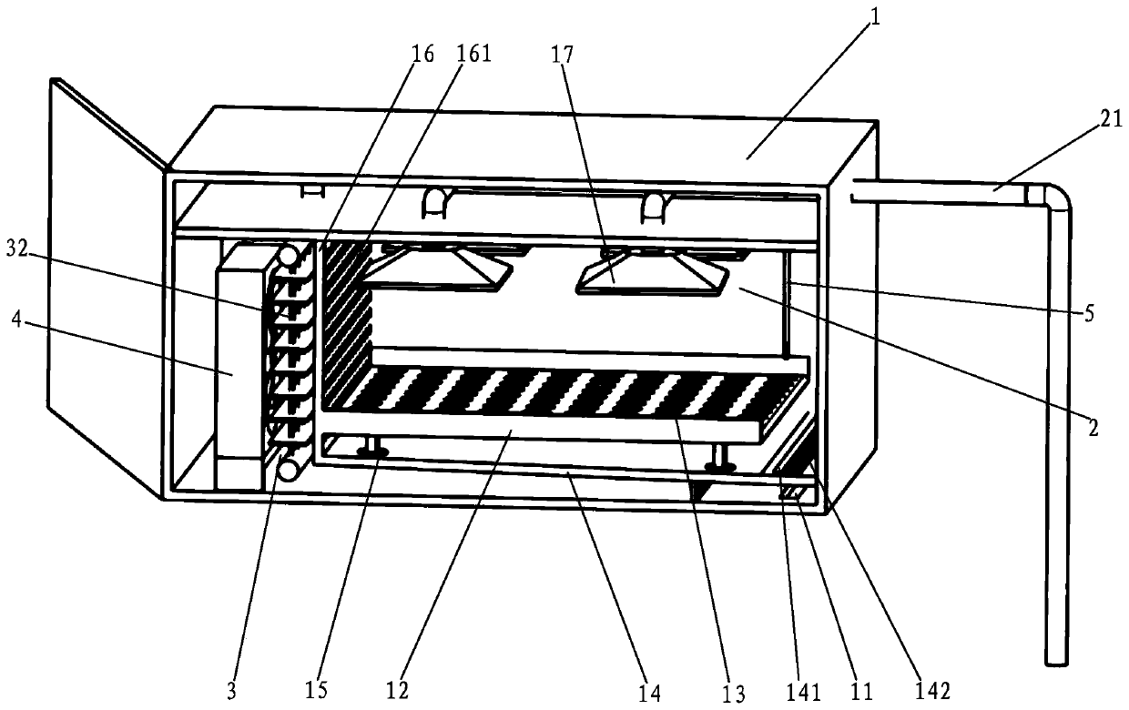 Fruit spray pre-cooling device based on cold accumulation box