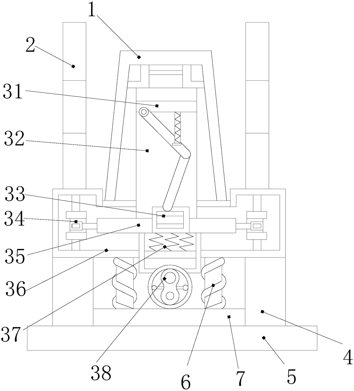 Plastic stool injection mold base for preventing reinforcing ribs from dragging damage during demolding