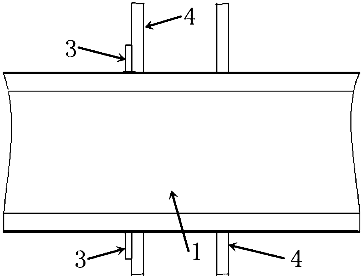 Cast-in-place pipe gallery horizontal construction joint water stopping structure and construction method thereof