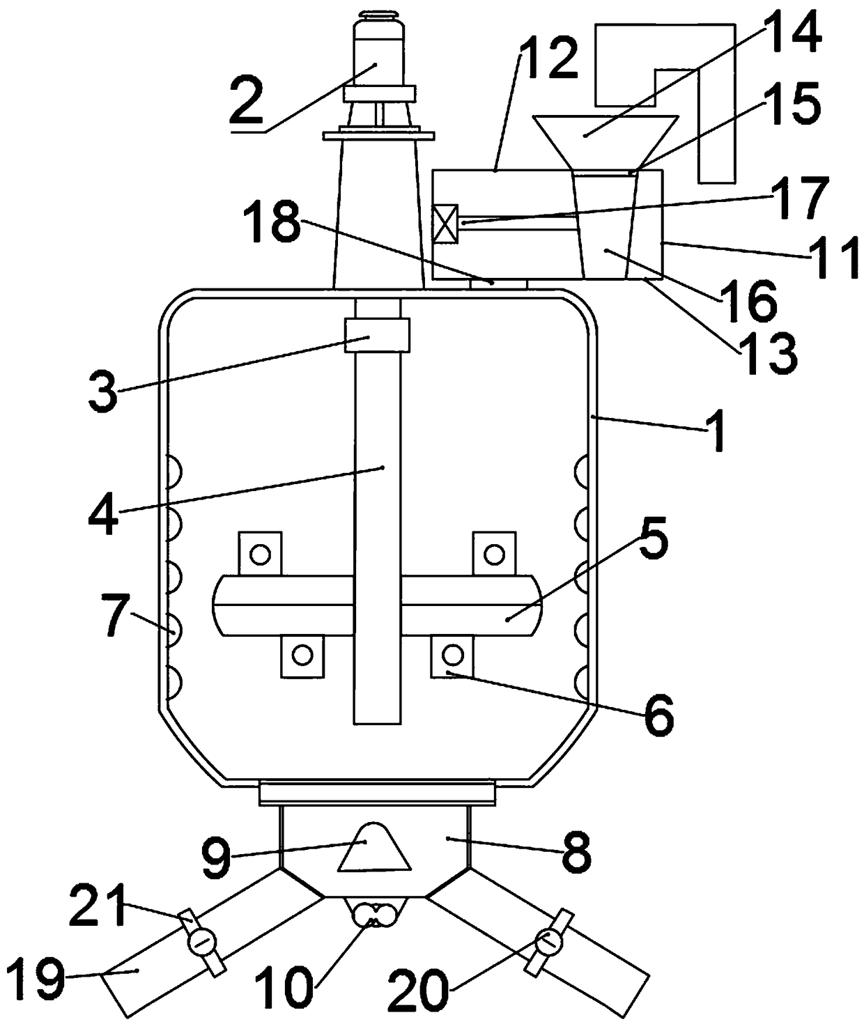 Quantitative uniform-speed stainless steel slurry reaction kettle for chemical engineering