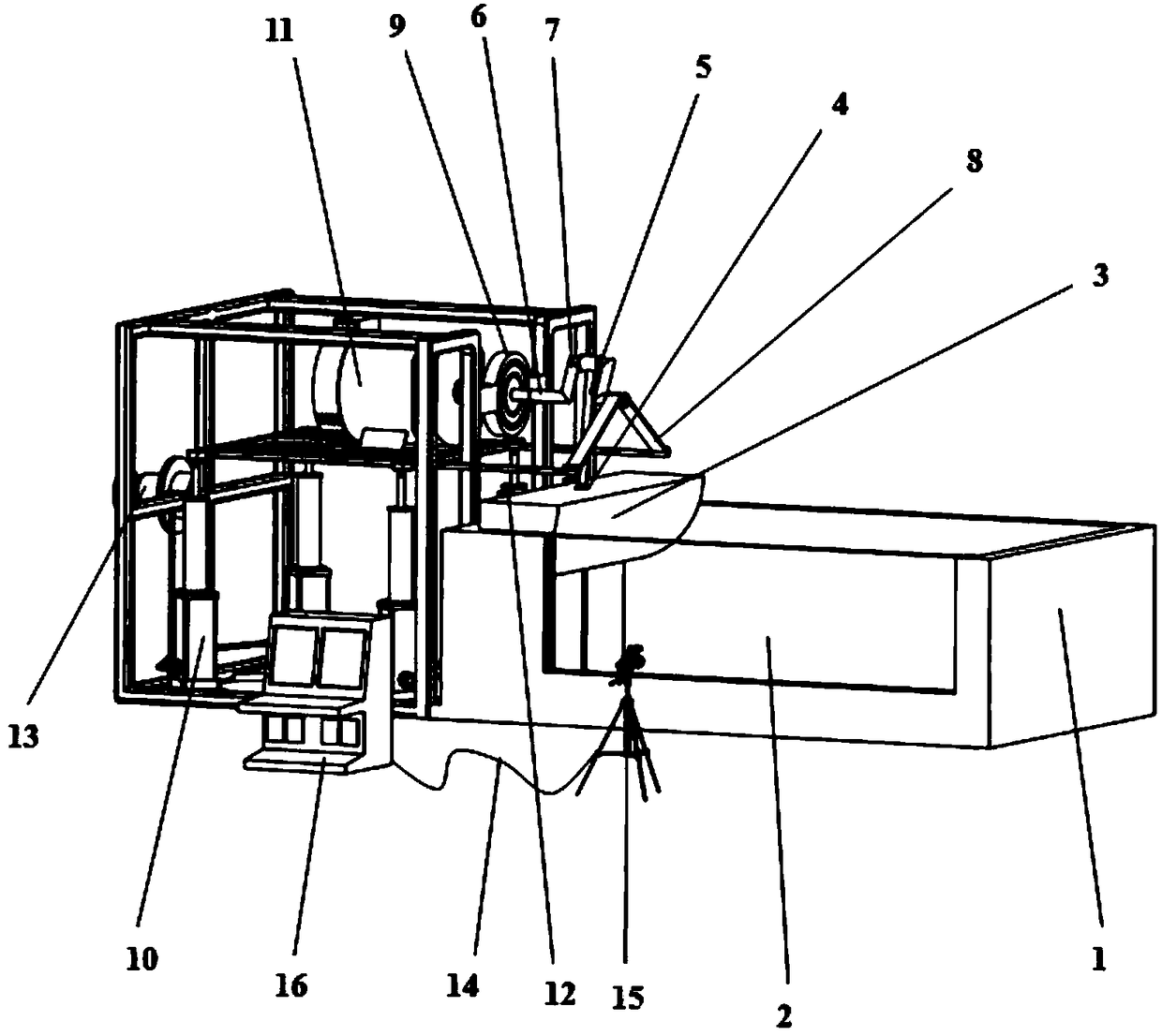 A hydraulically controlled flushing box-type wave-making device and method