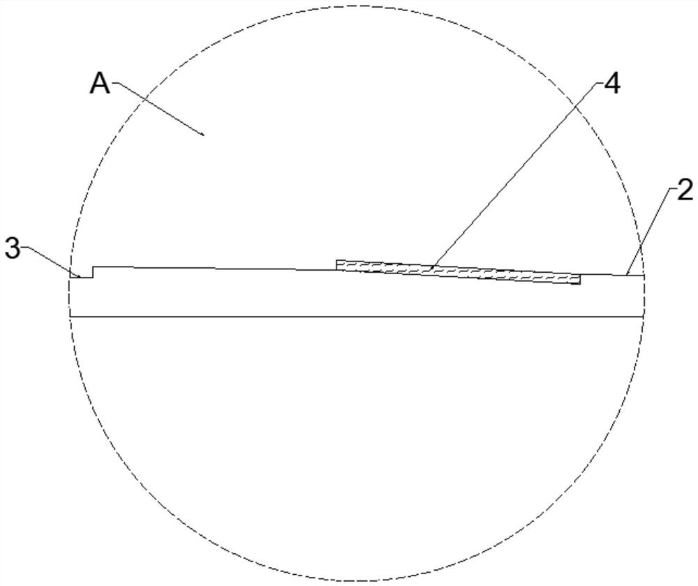 Water stop device for preventing water leakage of through hole and processing method thereof