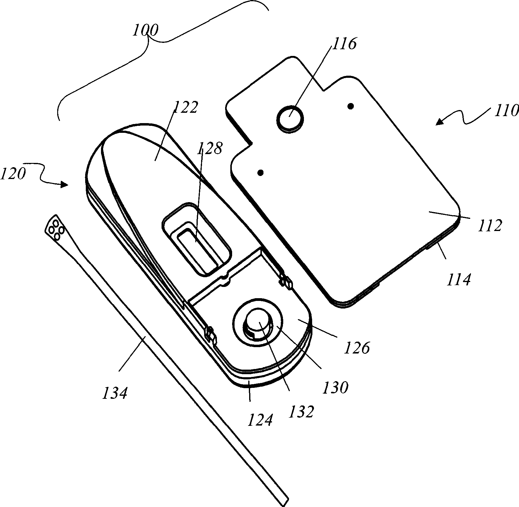 Sample collecting device used for collecting solid or semi-solid sample