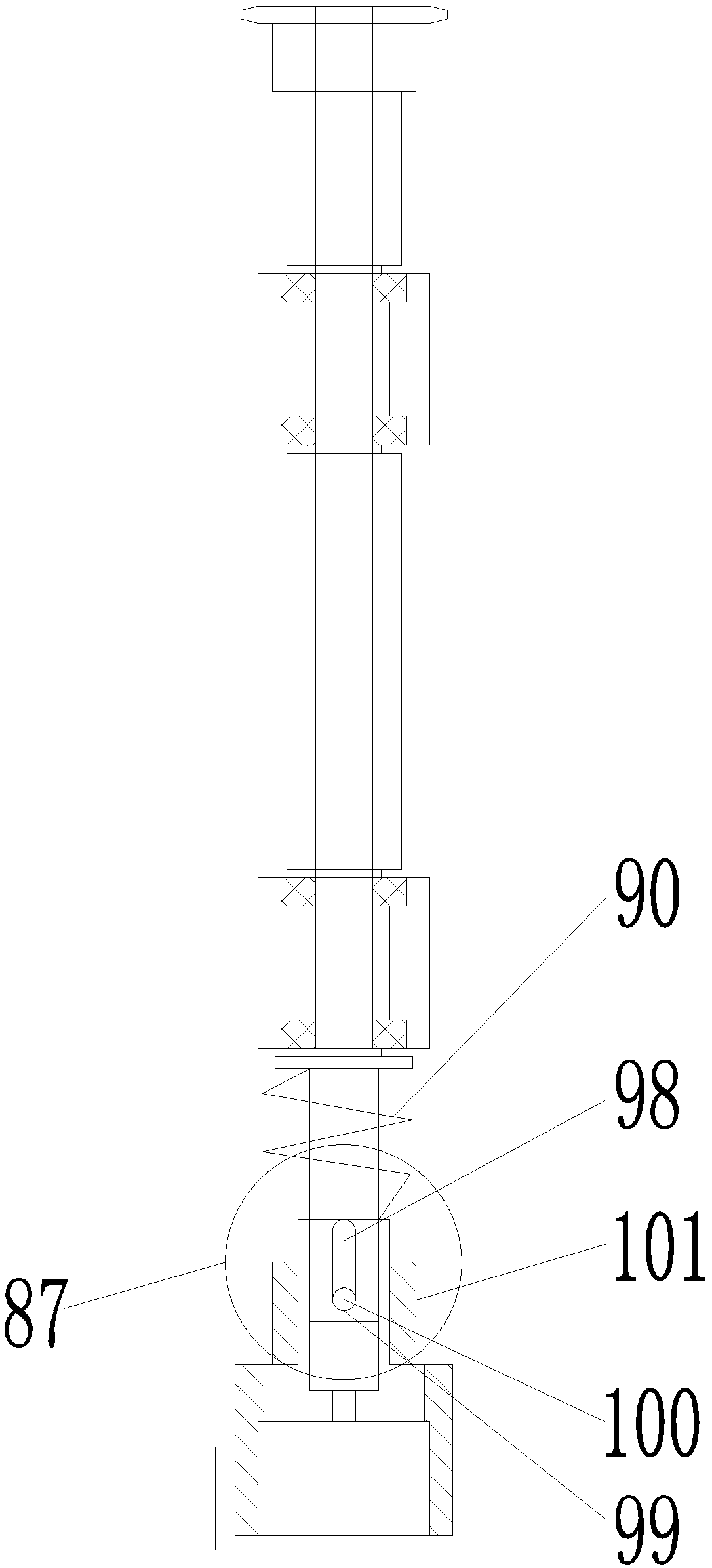 Rotating mechanism for freeze-storage tube cover screwing