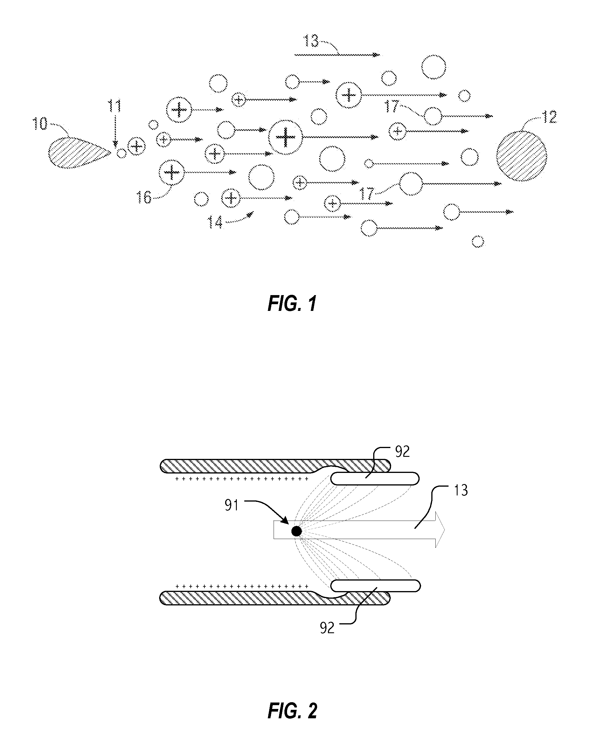 Electrohydrodynamic (EHD) fluid mover with field shaping feature at leading edge of collector electrodes