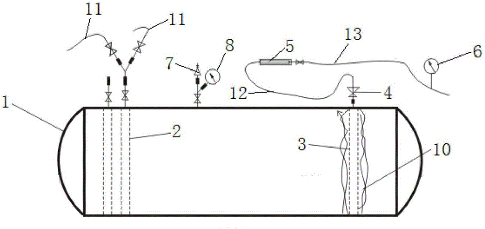 Portable type fuel gas replacement device and replacement method