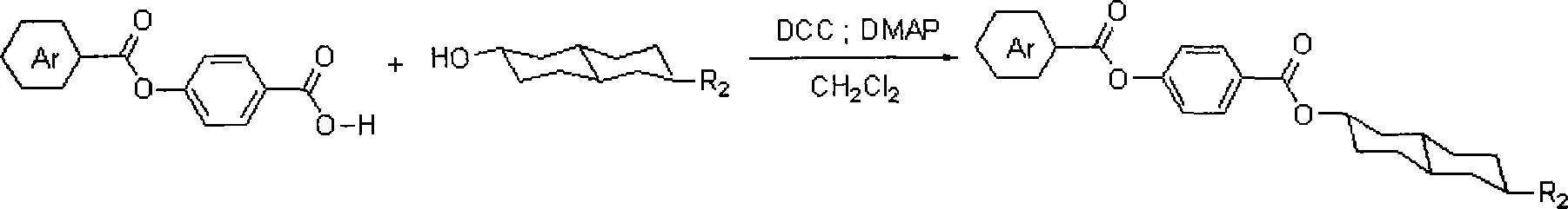 Fluorine-containing trans-decalin esters compounds and synthesis method thereof