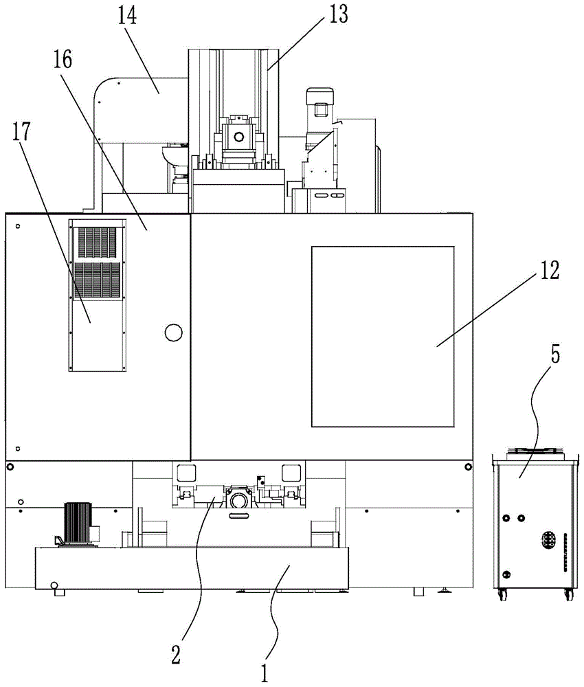Vertical-horizontal composite multi-axis numerical control machining center