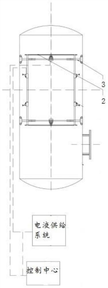 A water jet tank cleaning device