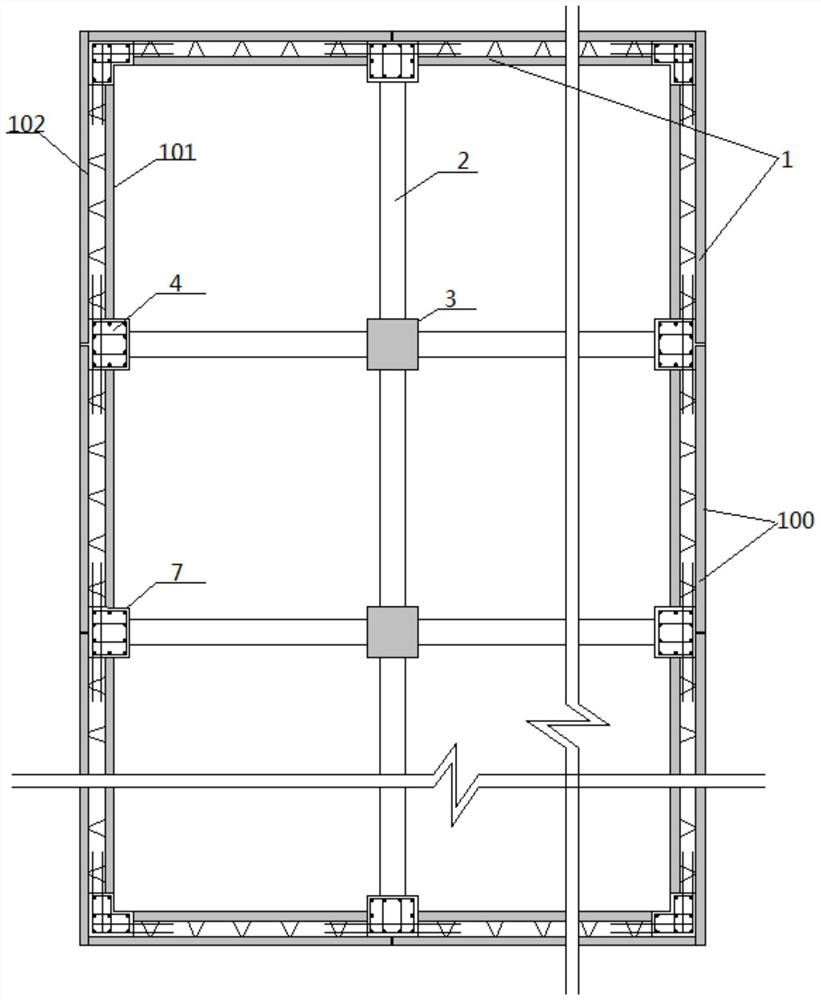 Caisson type composite shear wall underground garage and its construction method