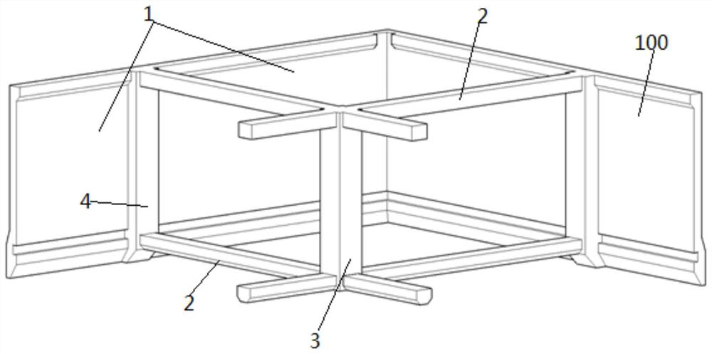 Caisson type composite shear wall underground garage and its construction method