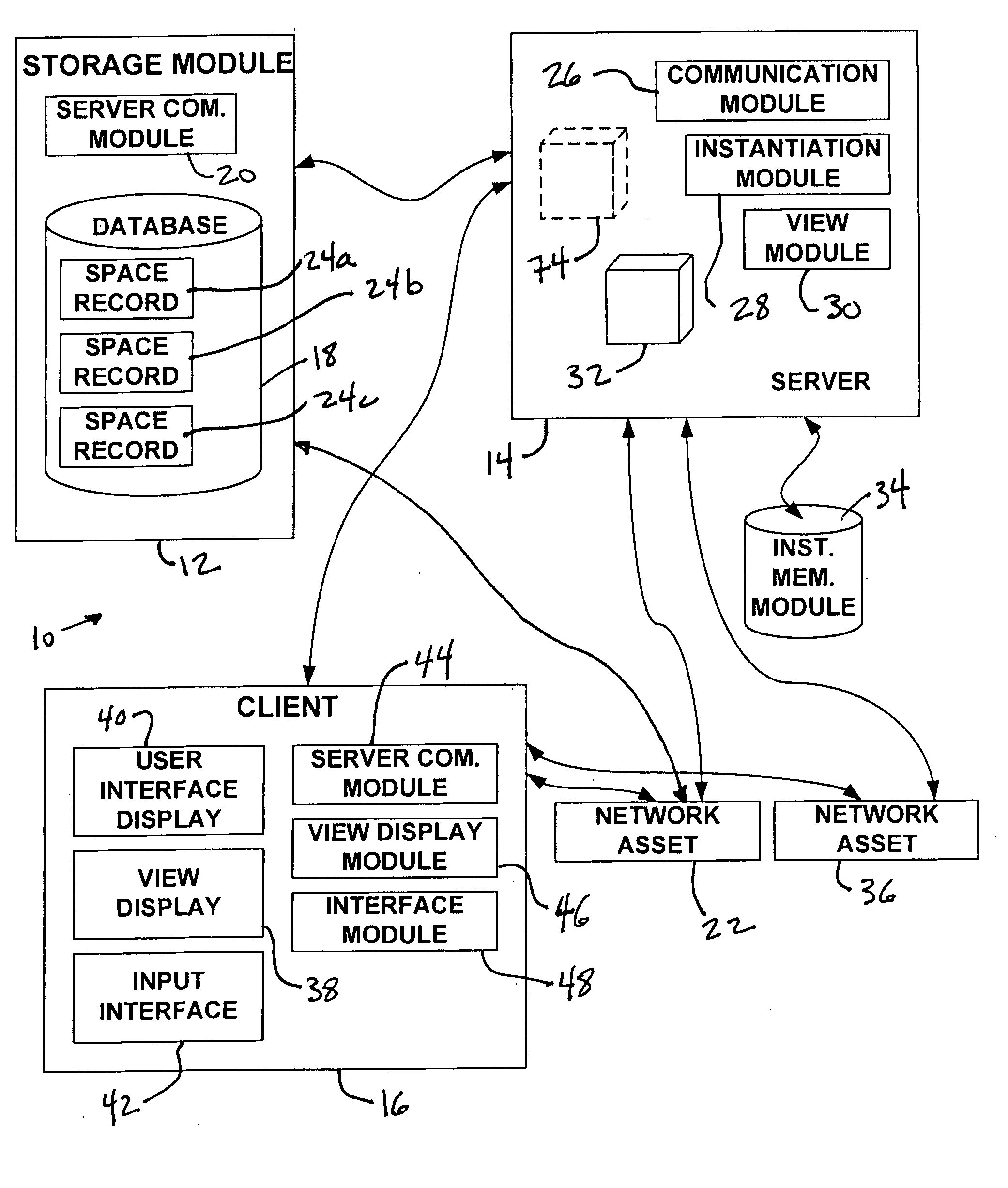 System for providing virtual spaces for access by users