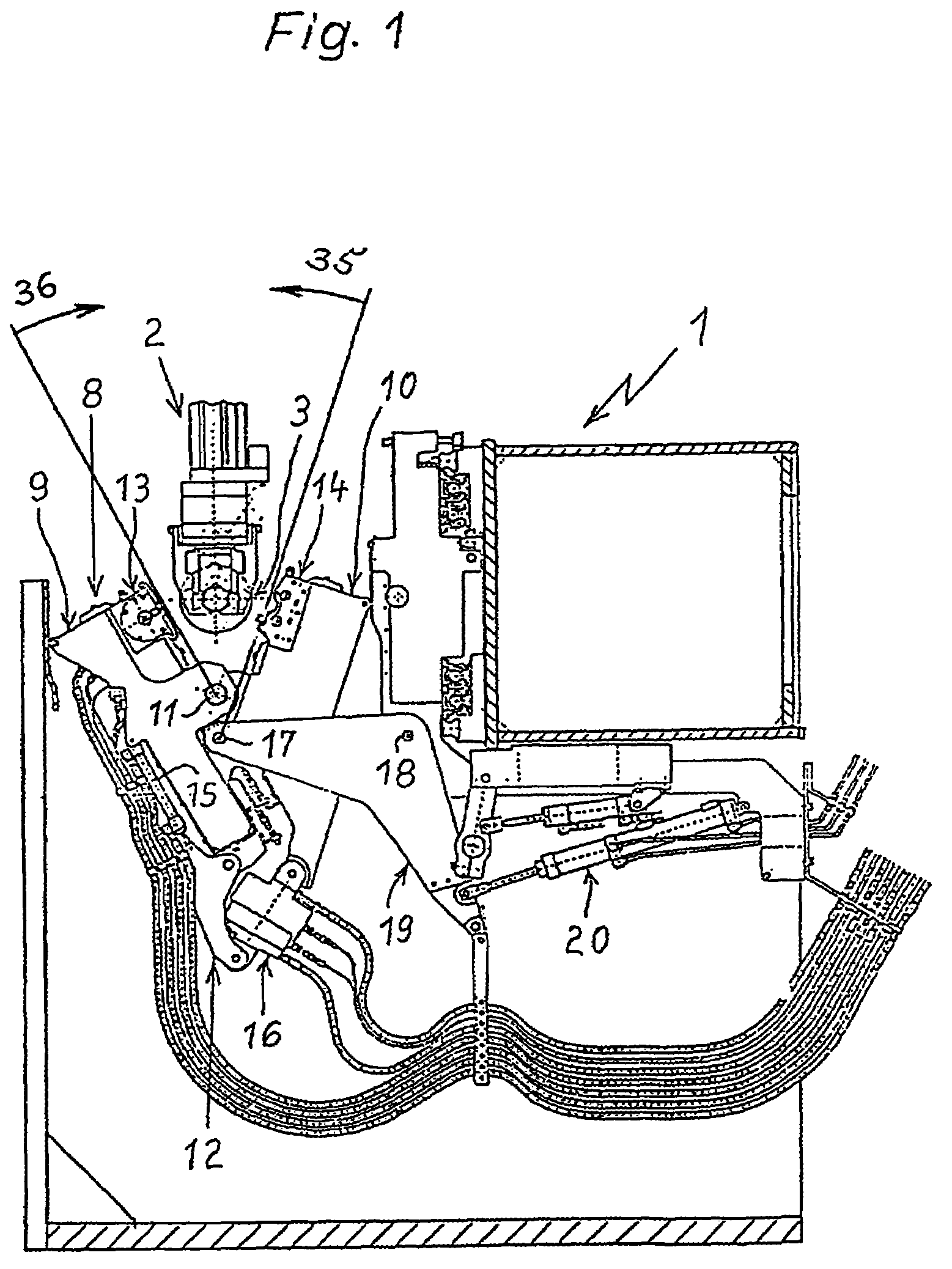 Deep-rolling apparatus of a deep rolling machine crankshafts