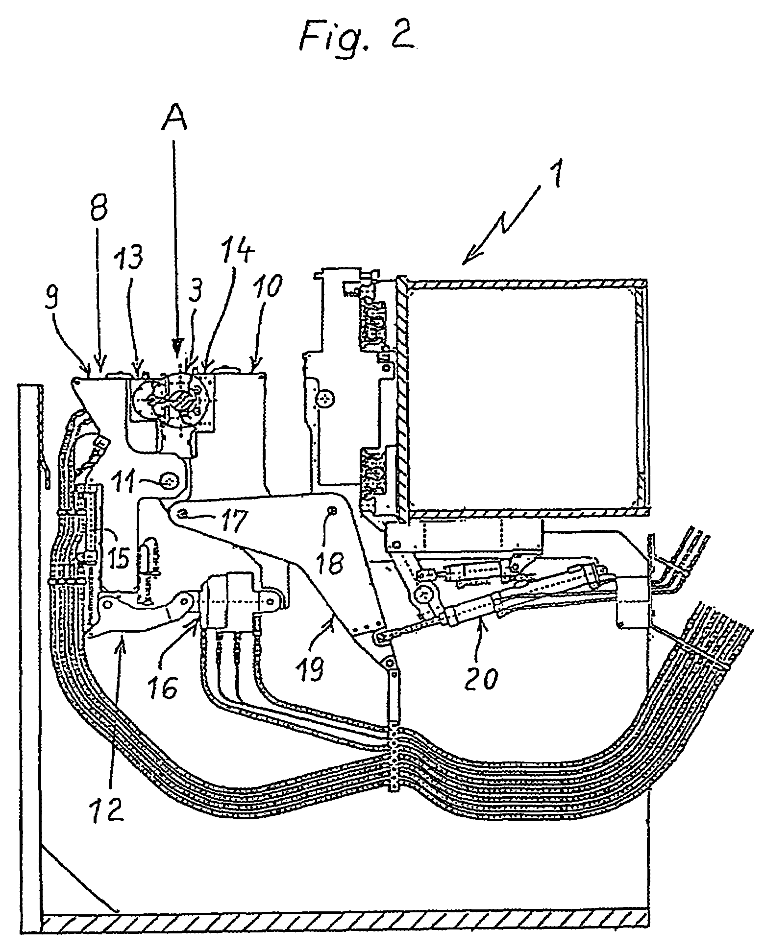 Deep-rolling apparatus of a deep rolling machine crankshafts