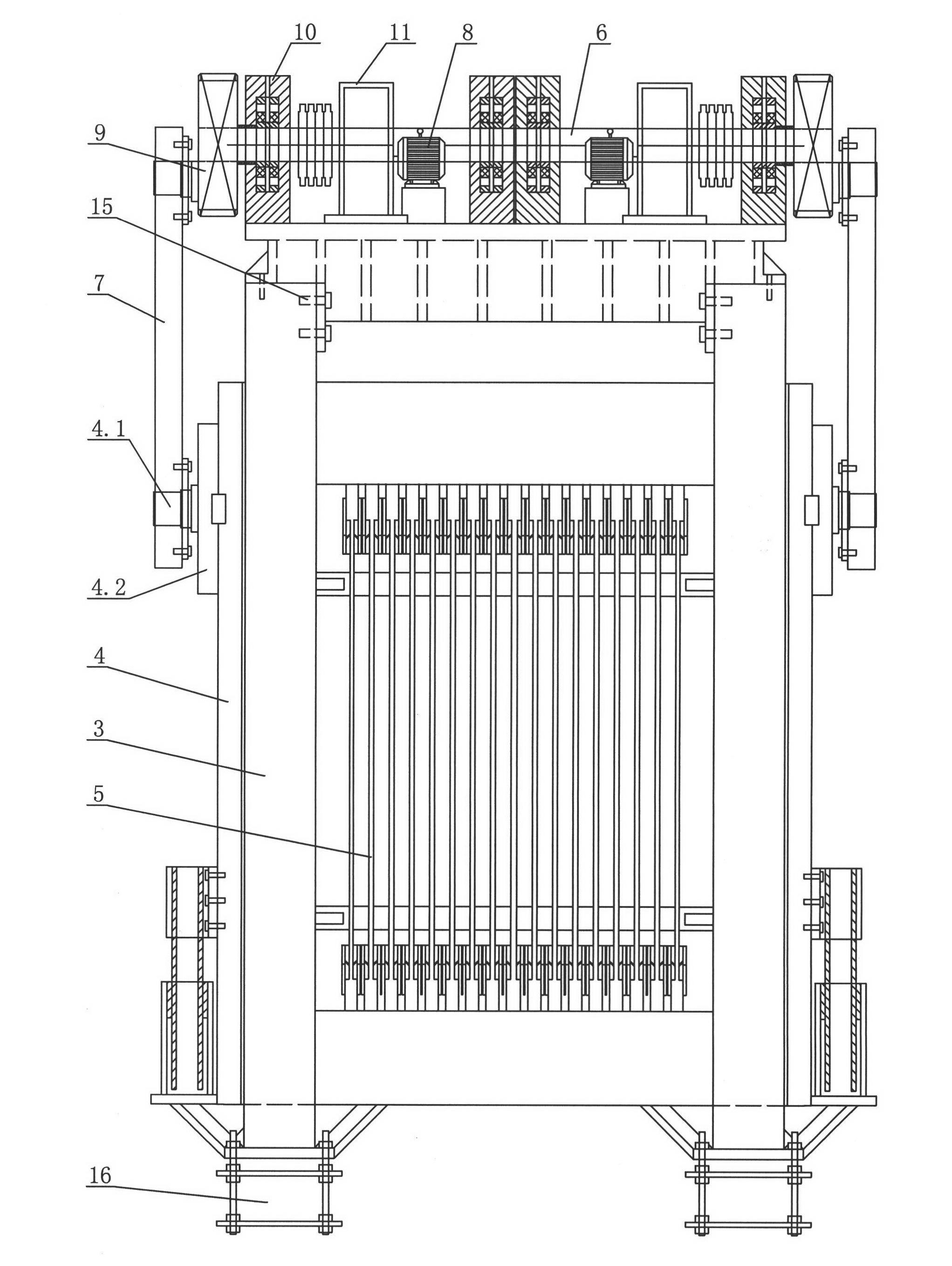 Transmission structure of stone sawing machine