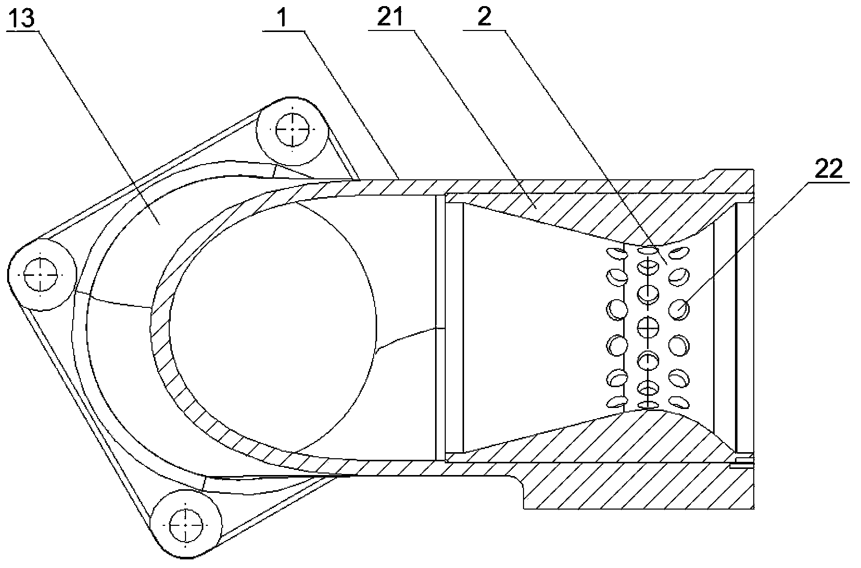 ERG mixer of dual-gas pickup structure