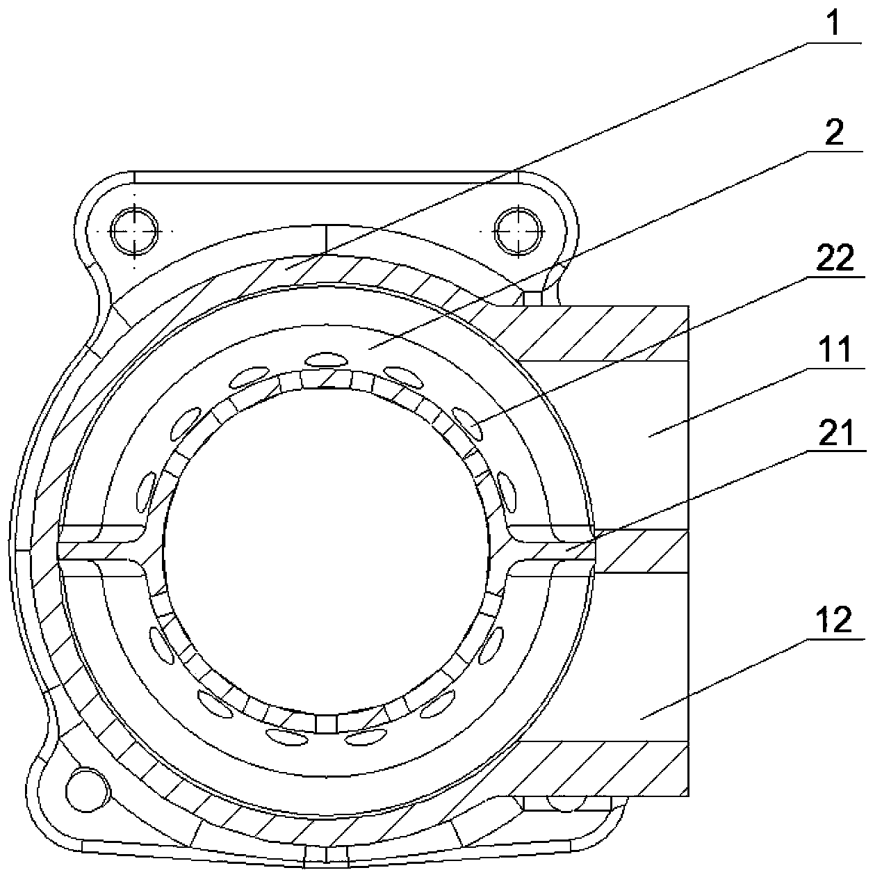 ERG mixer of dual-gas pickup structure