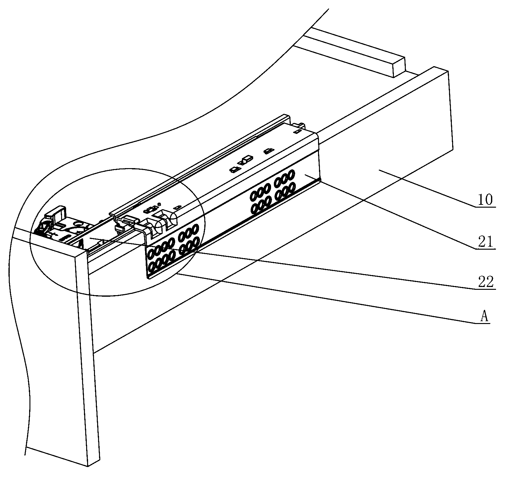 Pre-installation adjusting device of drawer and slide rail