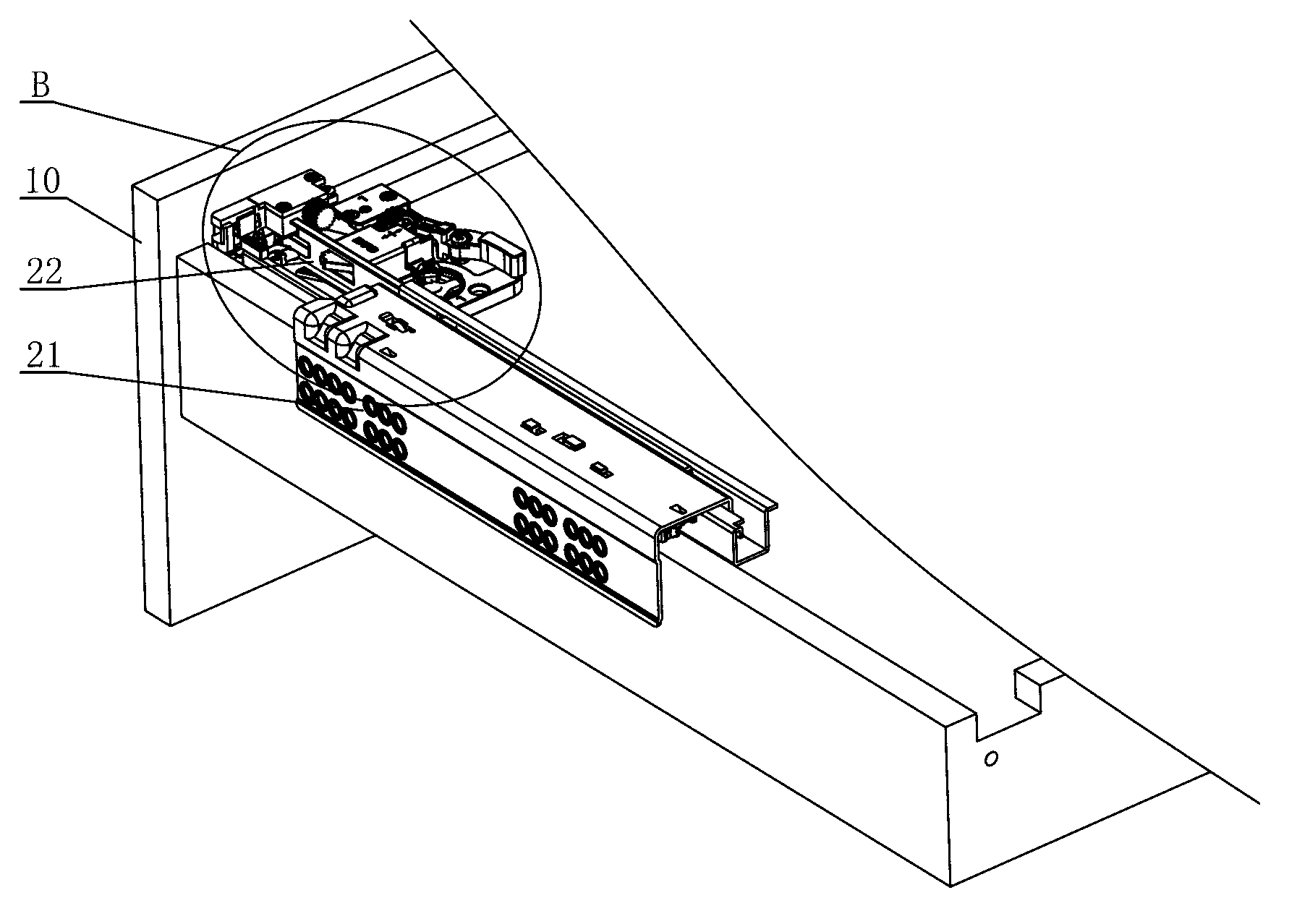 Pre-installation adjusting device of drawer and slide rail