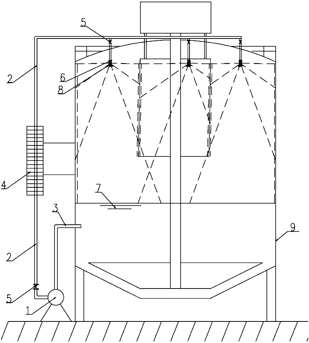 Aluminium oxide settlement tank full-direction scab cleaning device and application method thereof