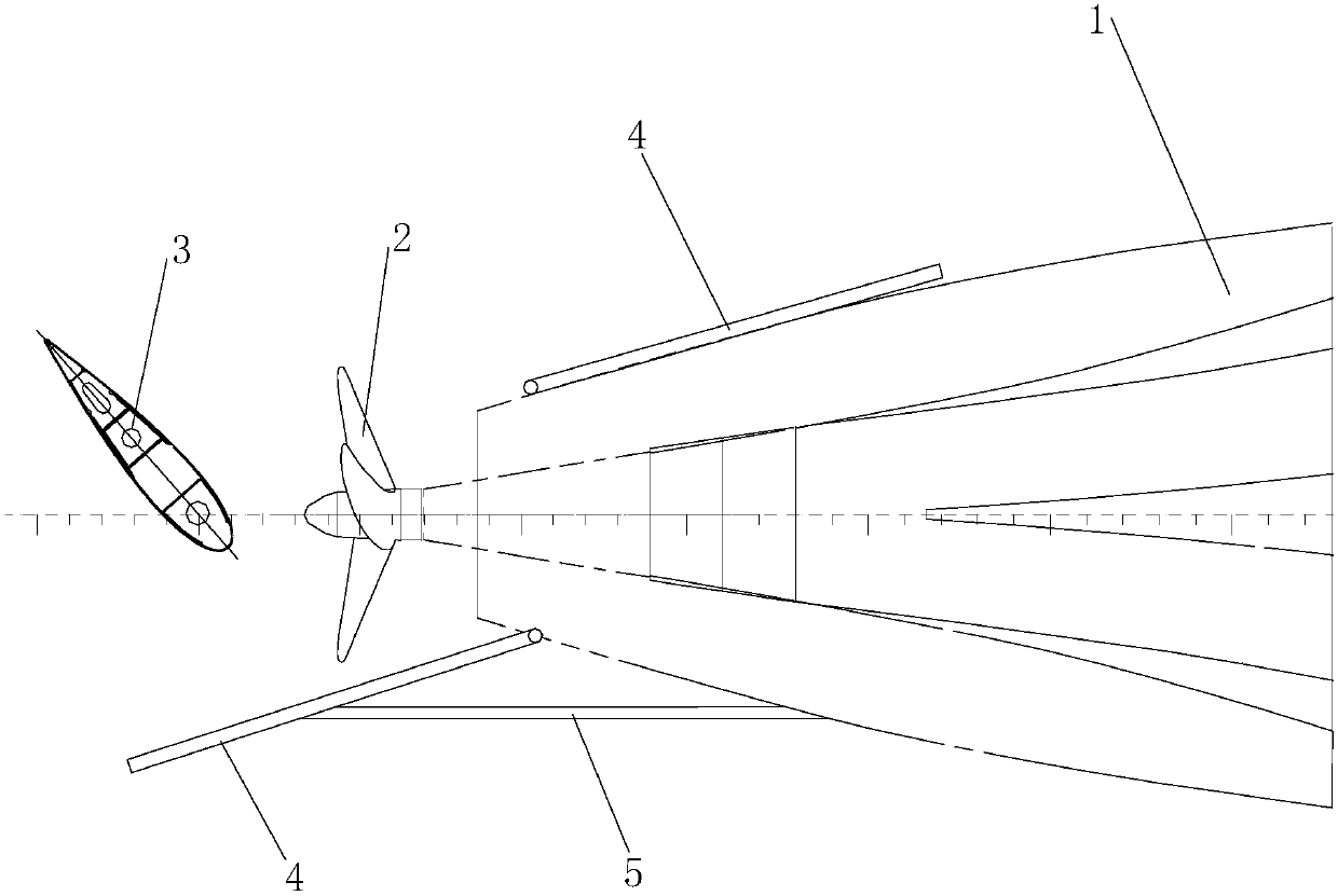 A device and method for reducing the heel angle of a ship when turning