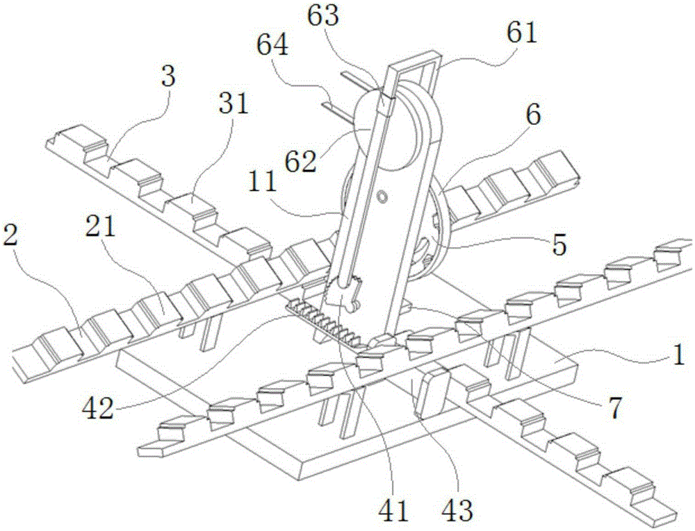 Offset swing type film sticking device