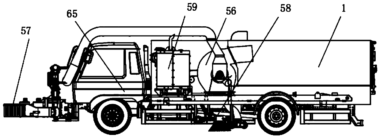 Trimming control system of greening comprehensive maintenance vehicle and implementation method thereof