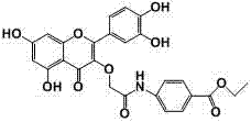 Application of quercetin derivative in preparation of antitumor medicine