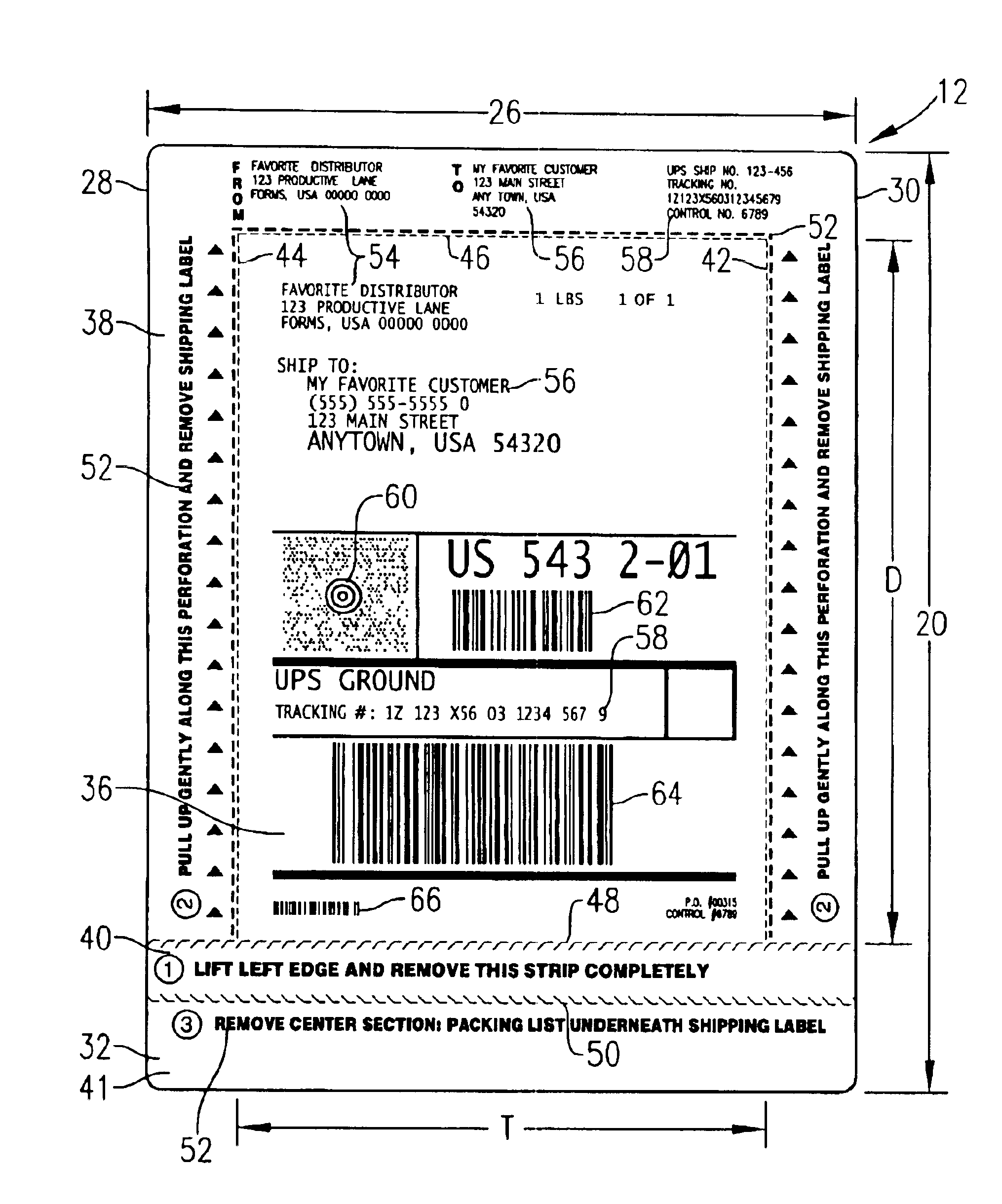 Sequentially placed shipping and packing label system