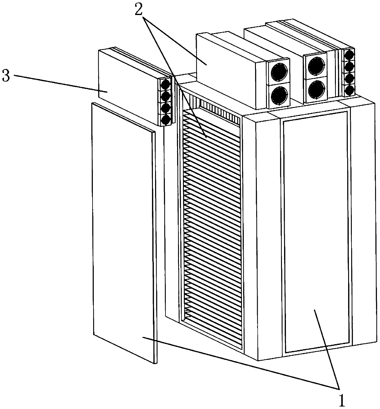 Server cabinet and phase-change thermoelectric composite heat dissipation system thereof
