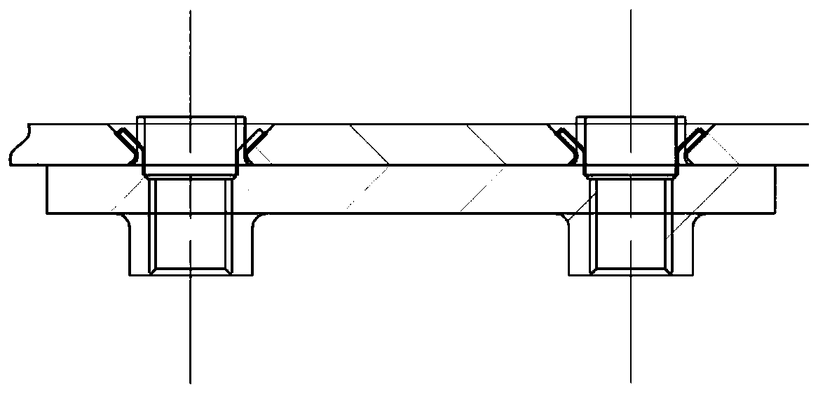 Device used for mechanical extrusion type flaring