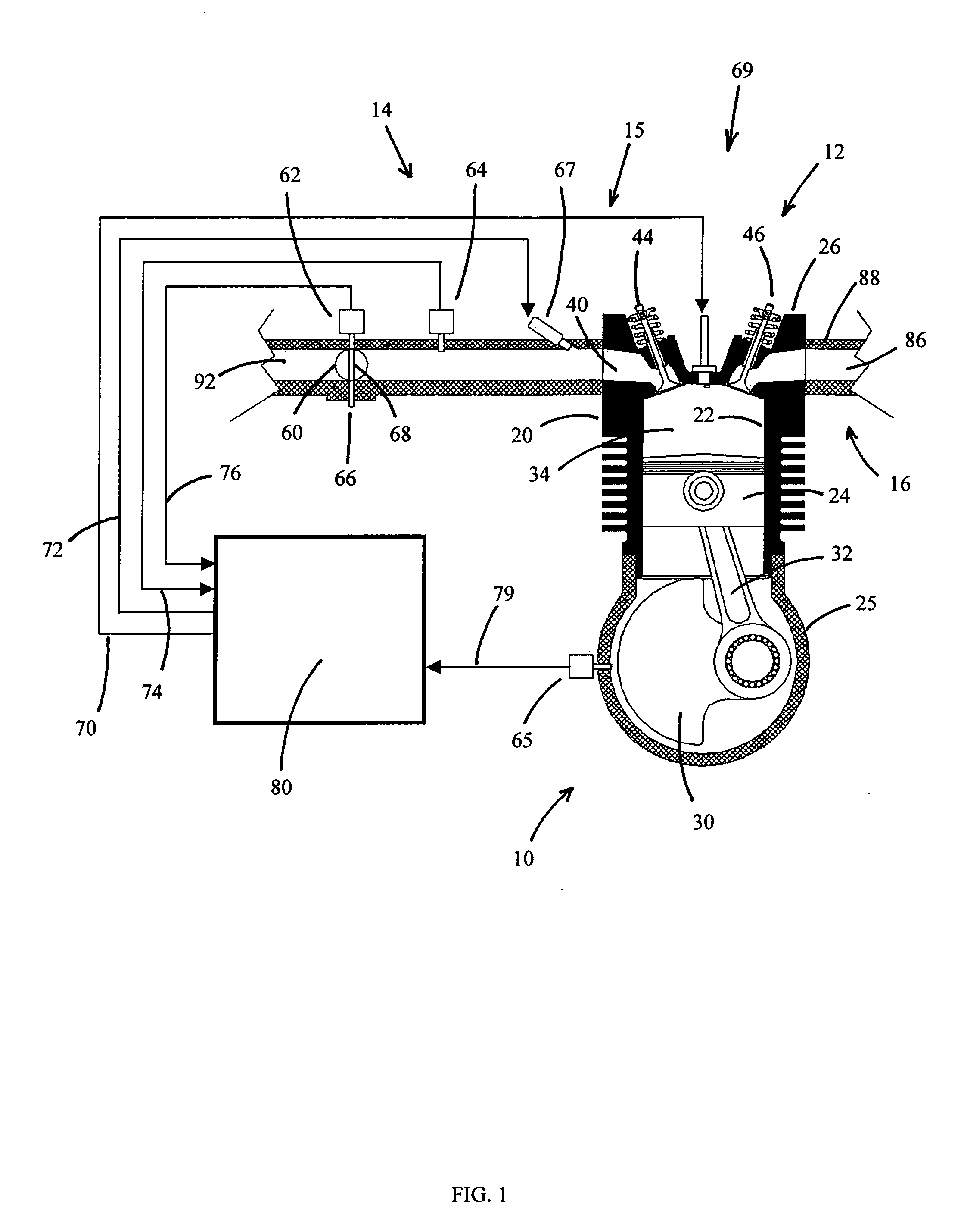 Electronic engine control with reduced sensor set