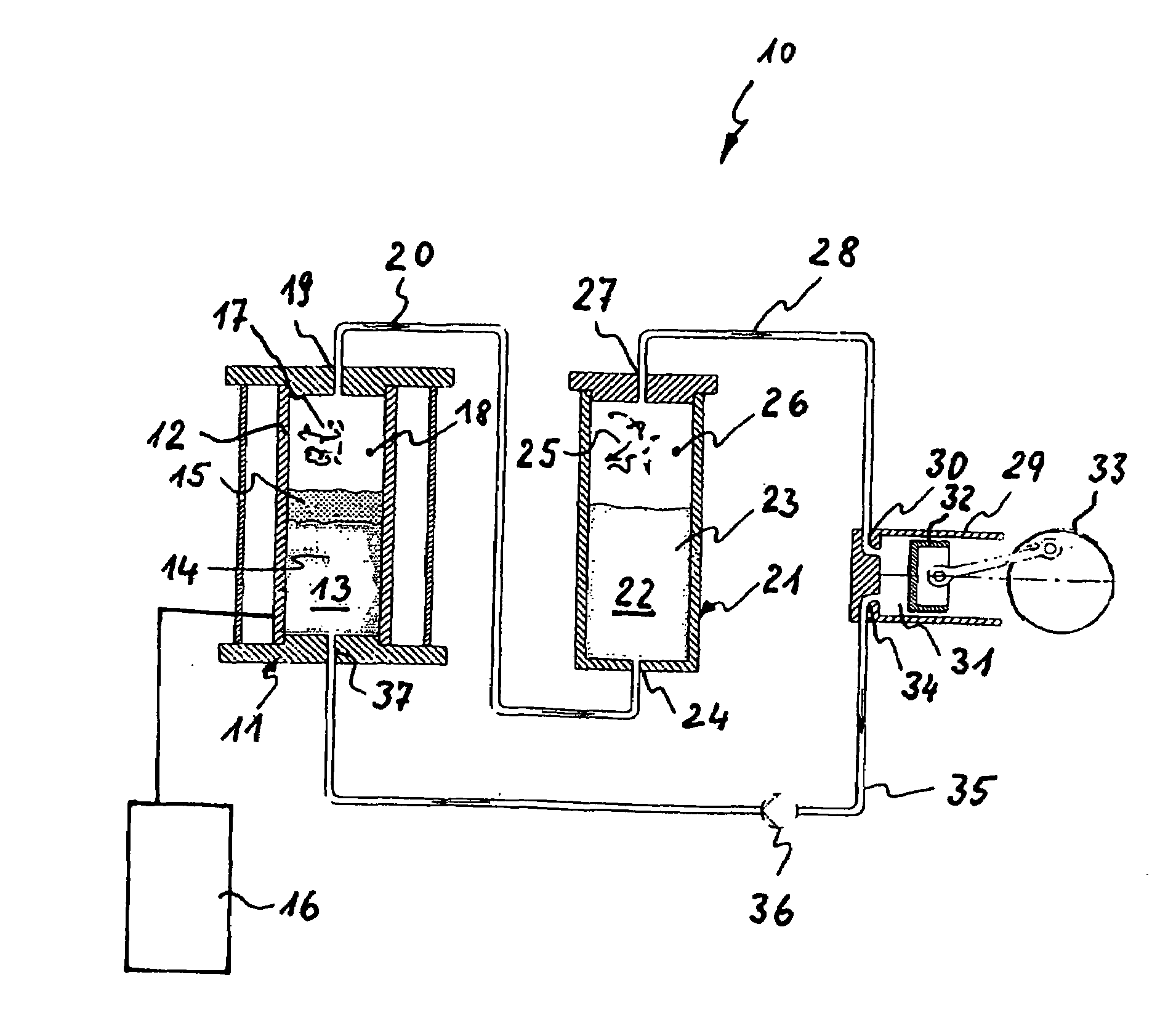 Method for production of mixed vapour