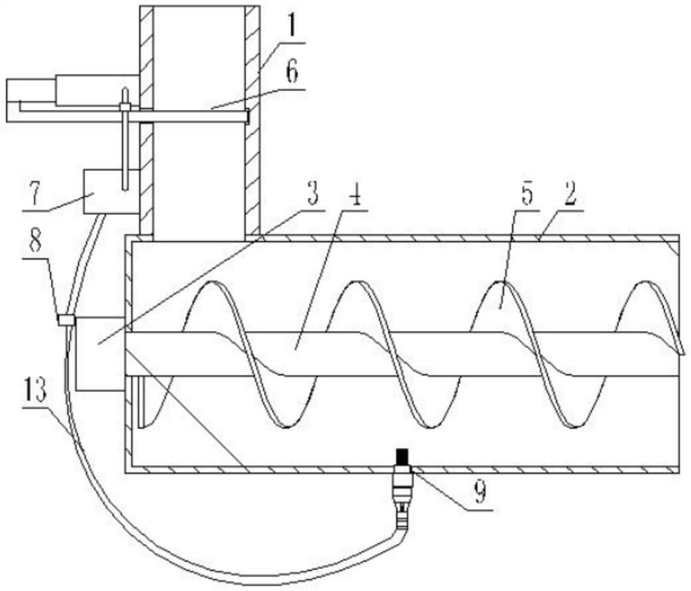 Blockage clearing device for screw conveyor
