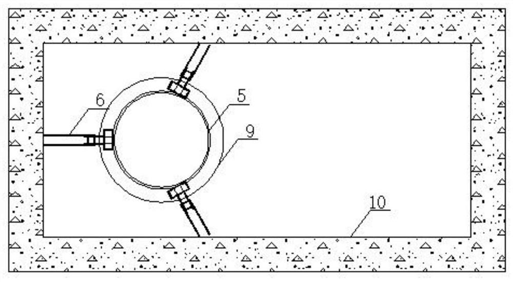 Construction method for deeply-buried oil cylinder casing pipe of casting well