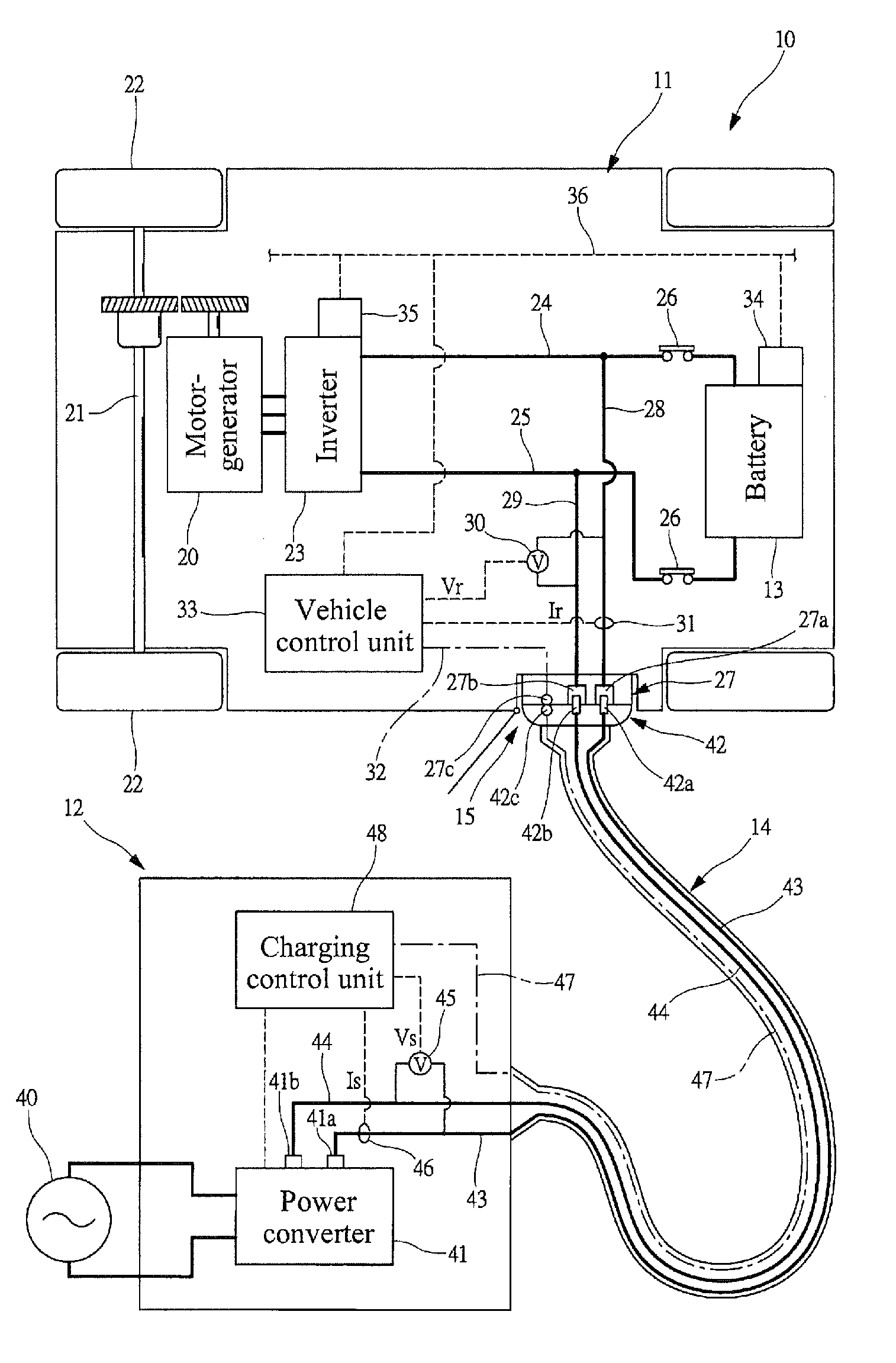 Electric charging system and electric charger