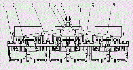 Folding type cotton film-mulching seeder based on machine-harvested cotton