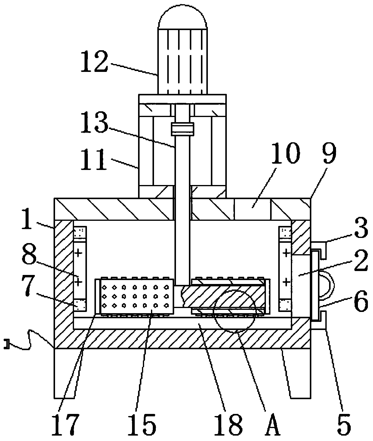 Degaussing device capable of achieving degaussing effect for computer information storage equipment