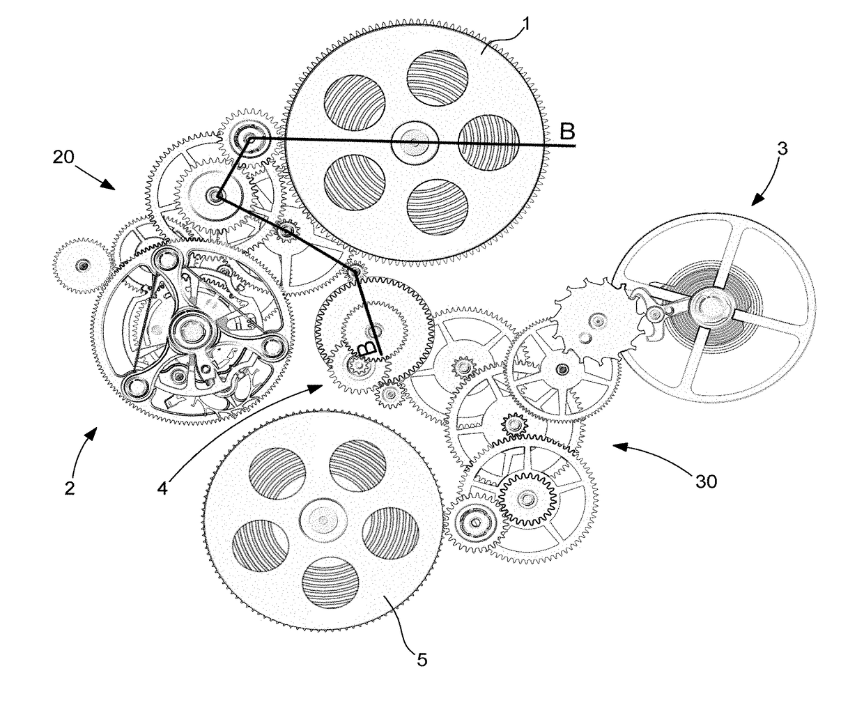 Movement with power reserve extension