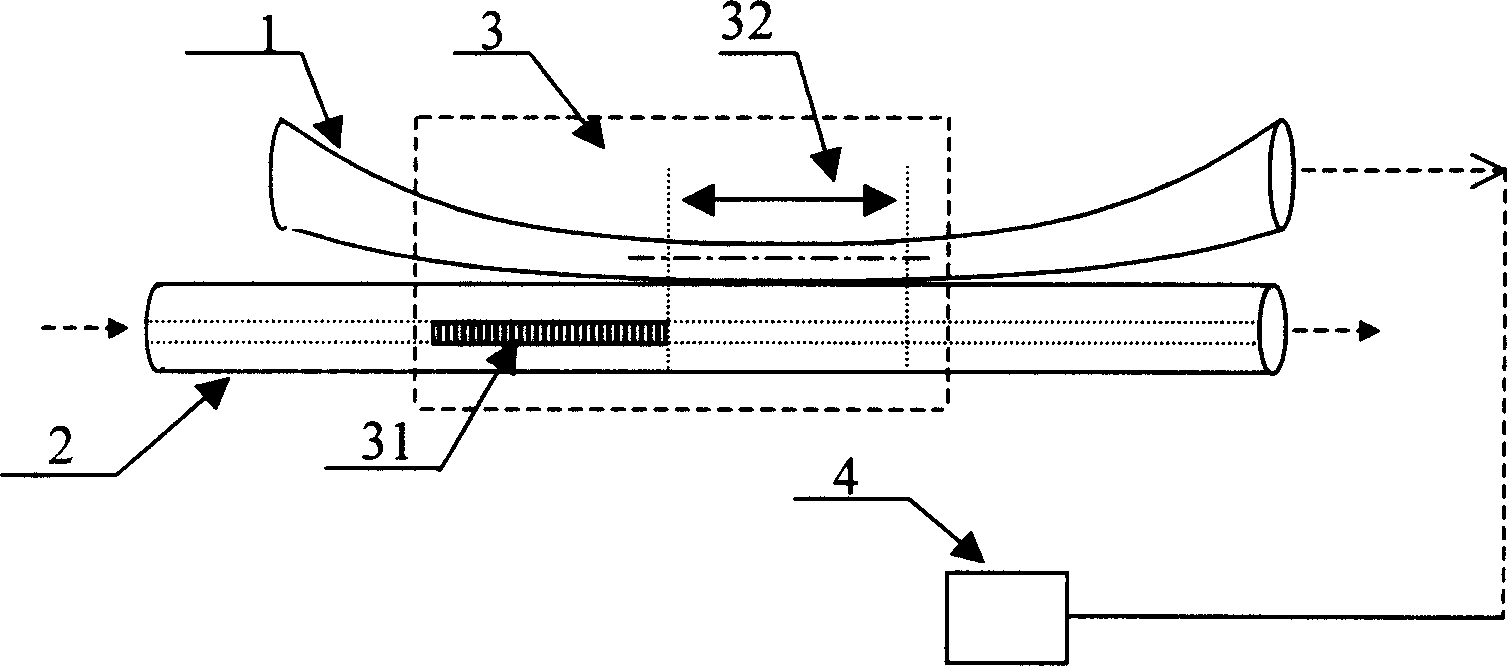 Monitoring device for gain characteristic of Er-doped fibre-optical amplifier