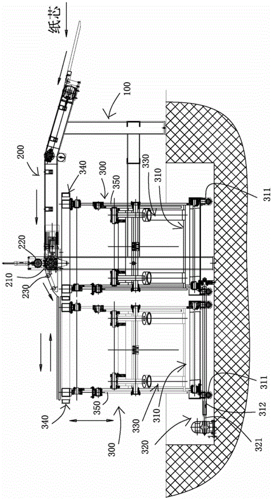 Automatic paper element receiving and stacking device