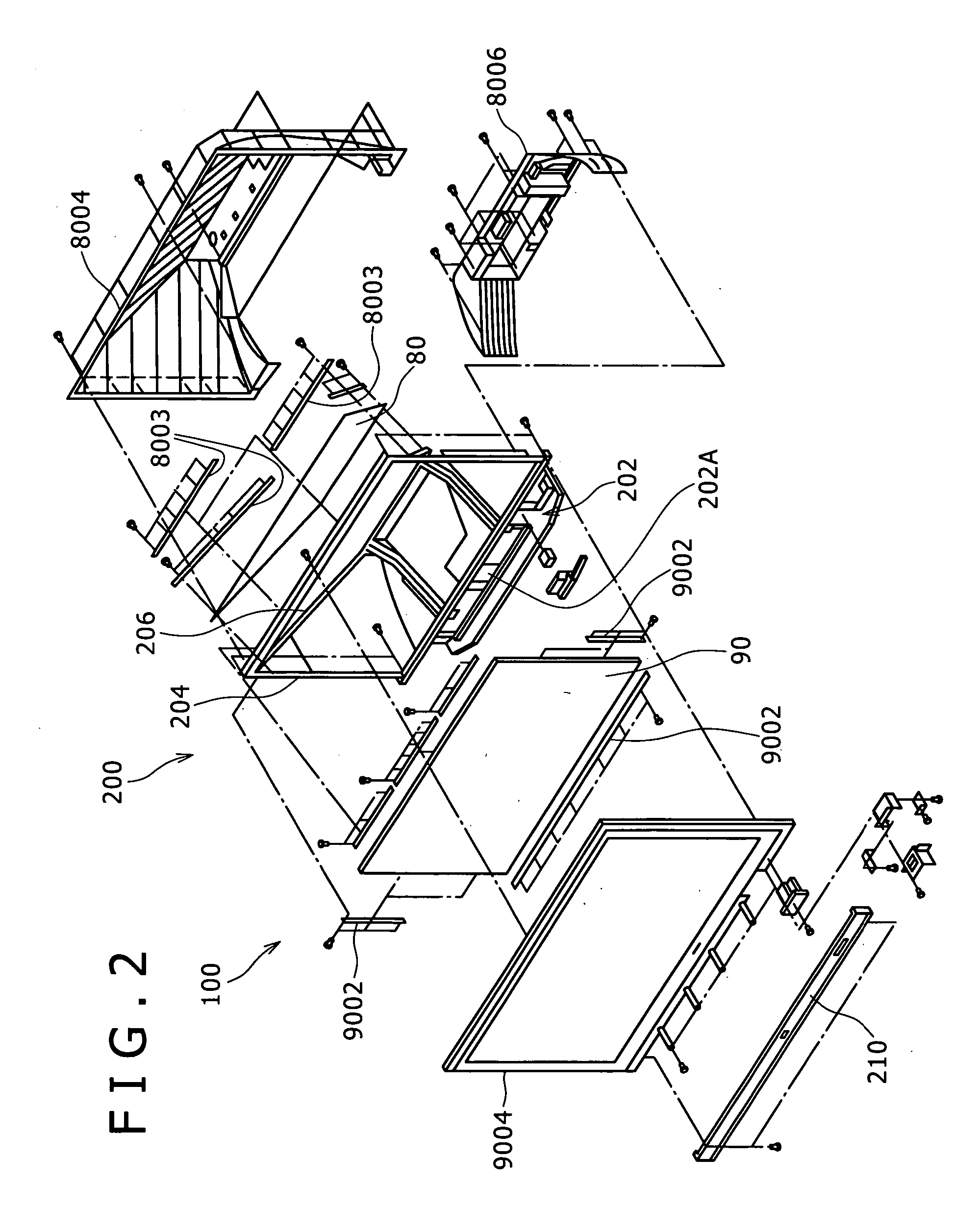 Projector unit and projection television apparatus