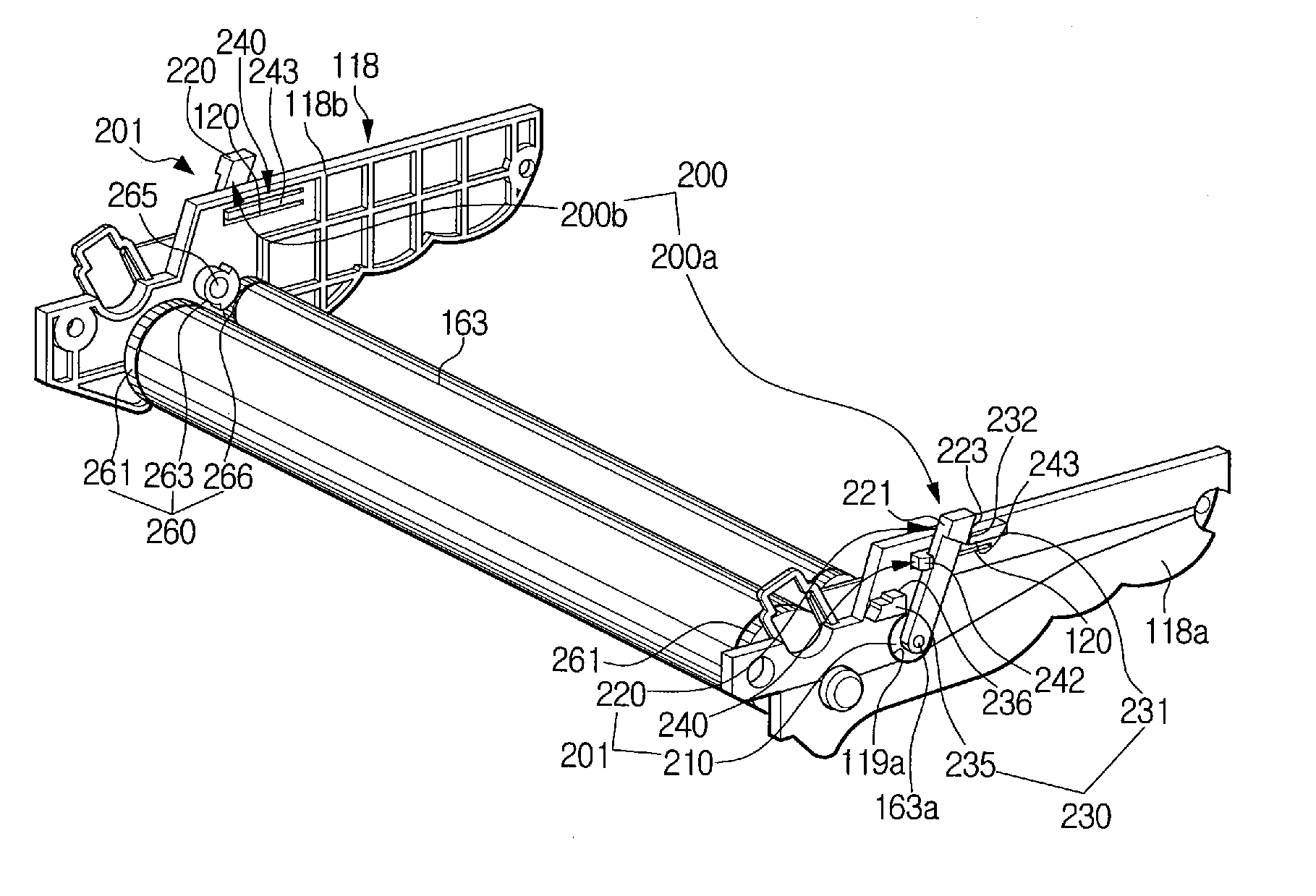 Roller spacing apparatus and image forming device having the same