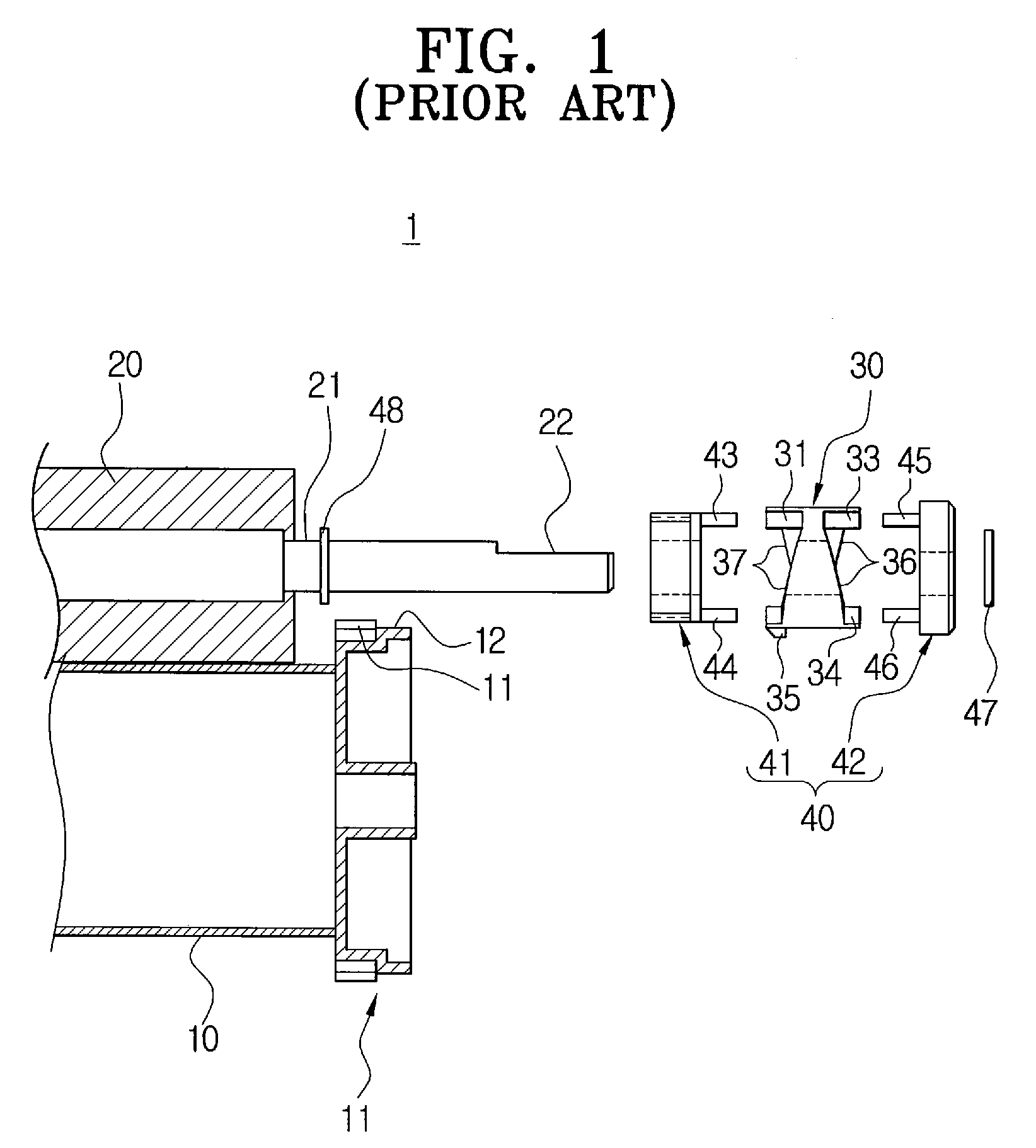 Roller spacing apparatus and image forming device having the same