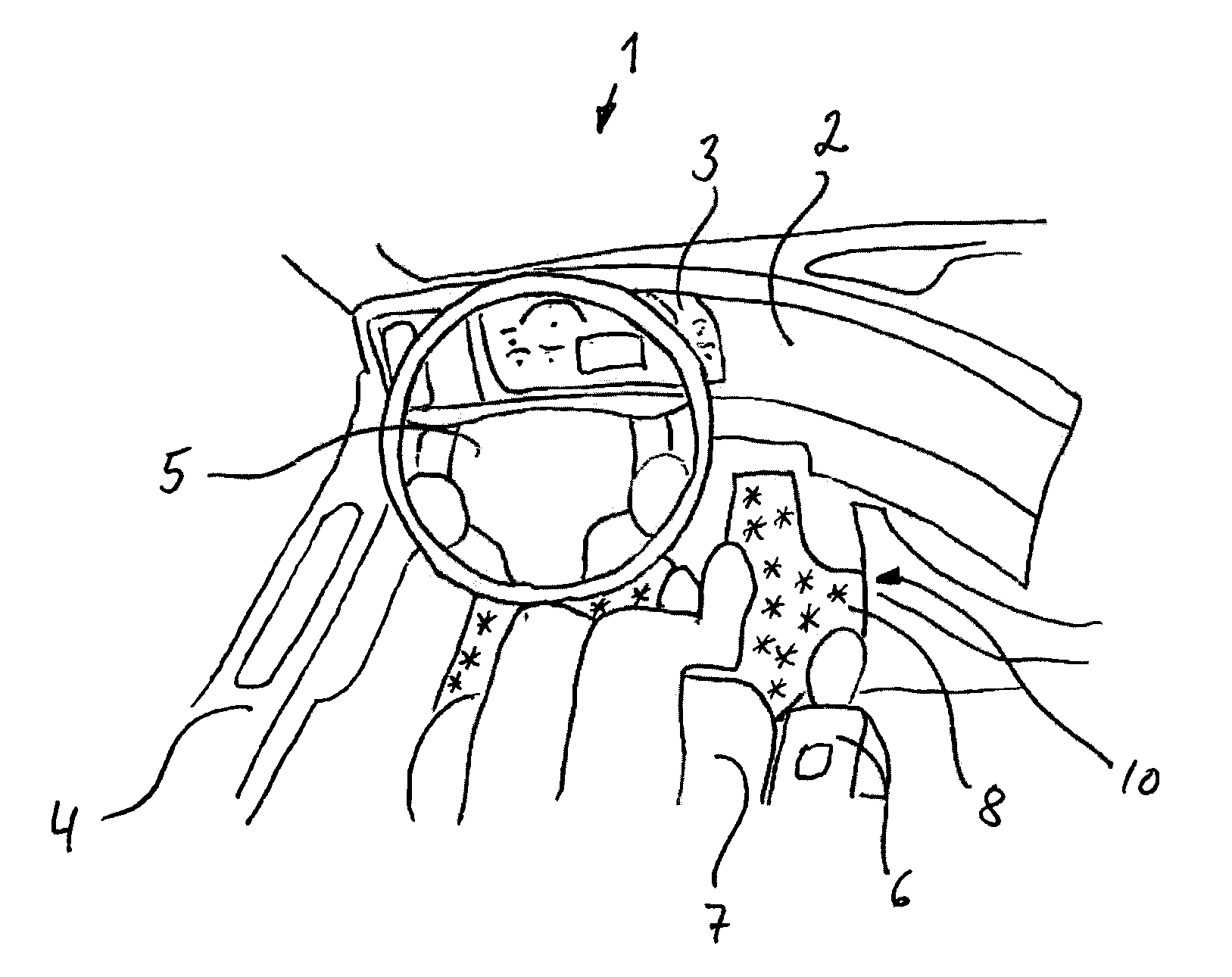 An arrangement for displaying information in a vehicle