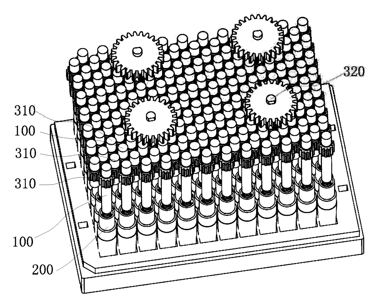 Bottle cap rotating module