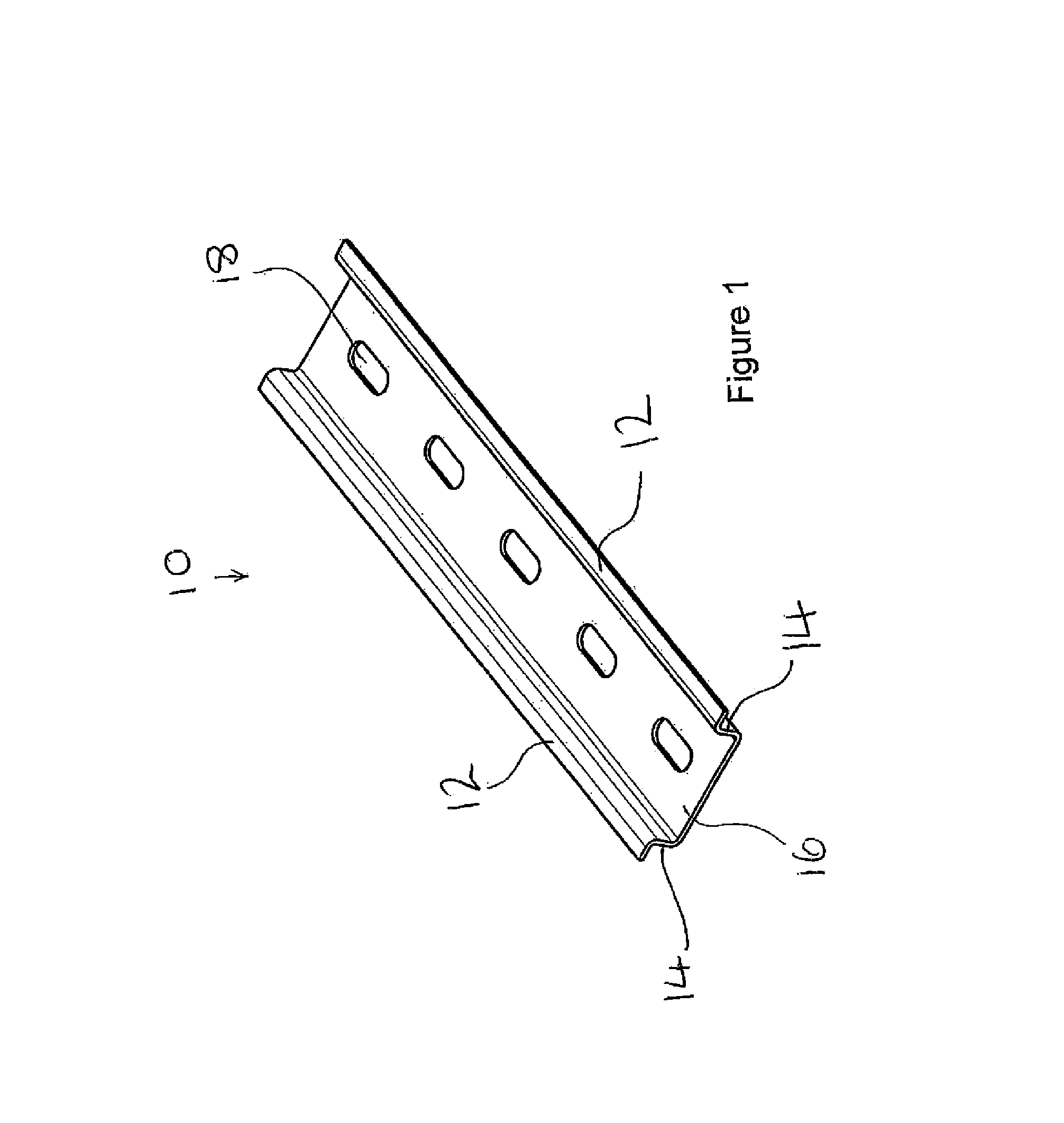 Device for locking to a DIN rail