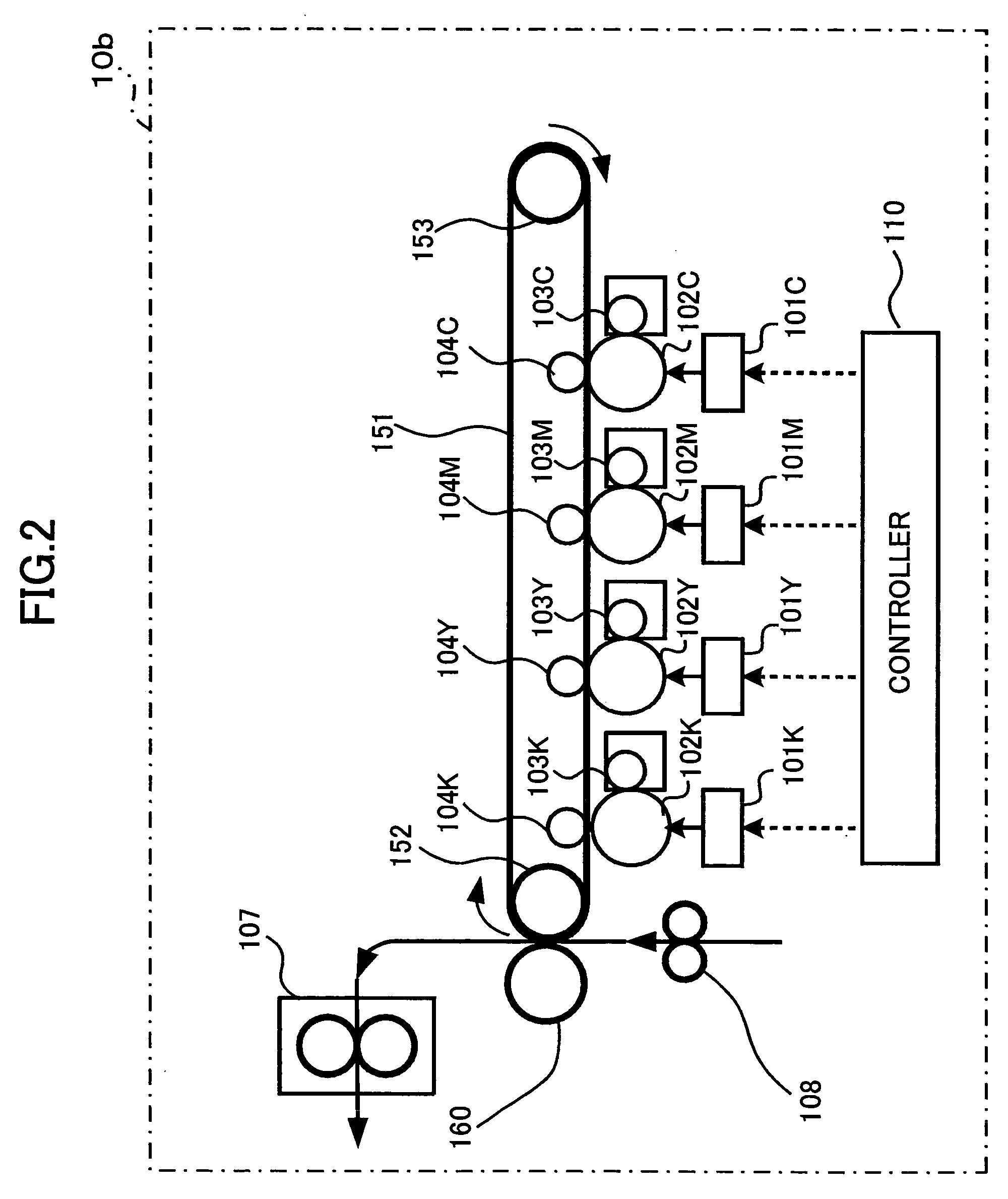 Image forming apparatus with transfer belt speed control