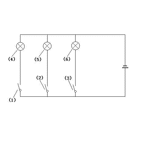 Pressure-switch-based driver foot operation indicating device